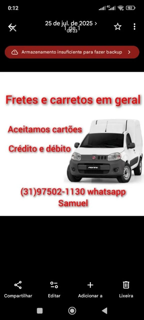 Carretos, retirada de entulho ensacado 