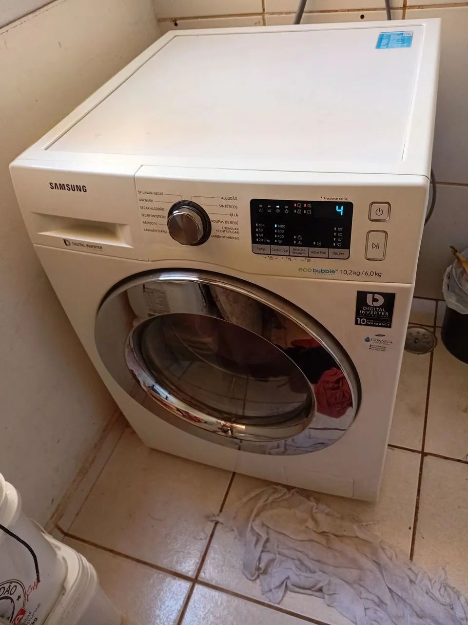 Máquina de lavar samsung  lava e seca. 10 kg