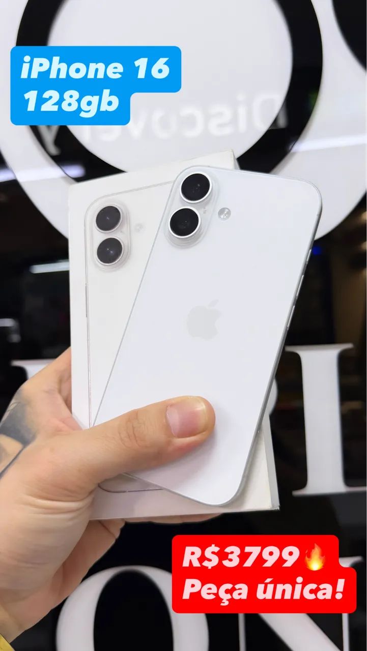 iPhone 16 128gb Branco Impecável 