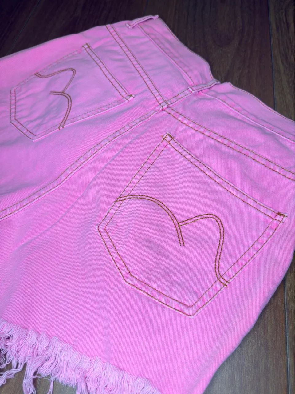 shorts jeans farm rosa 36 - Foto 4