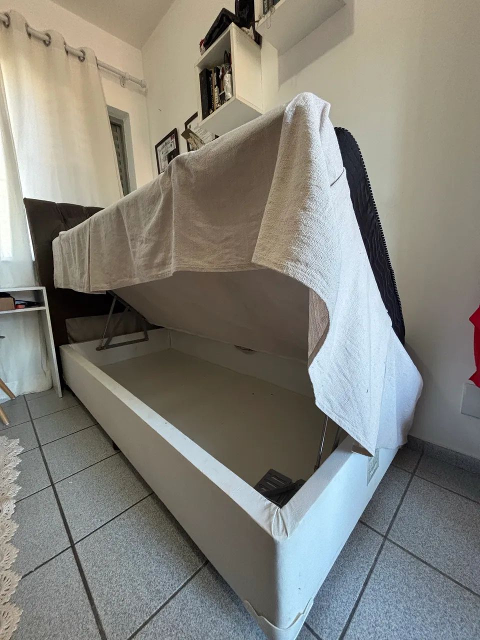 Cama Box Solteiro com Baú + Cabeceira e Colchão | Ótimo Estado - Foto 5