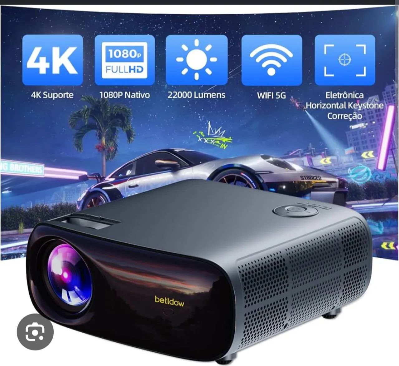 Projetor semi novo e com garantia marca betdown ac1053