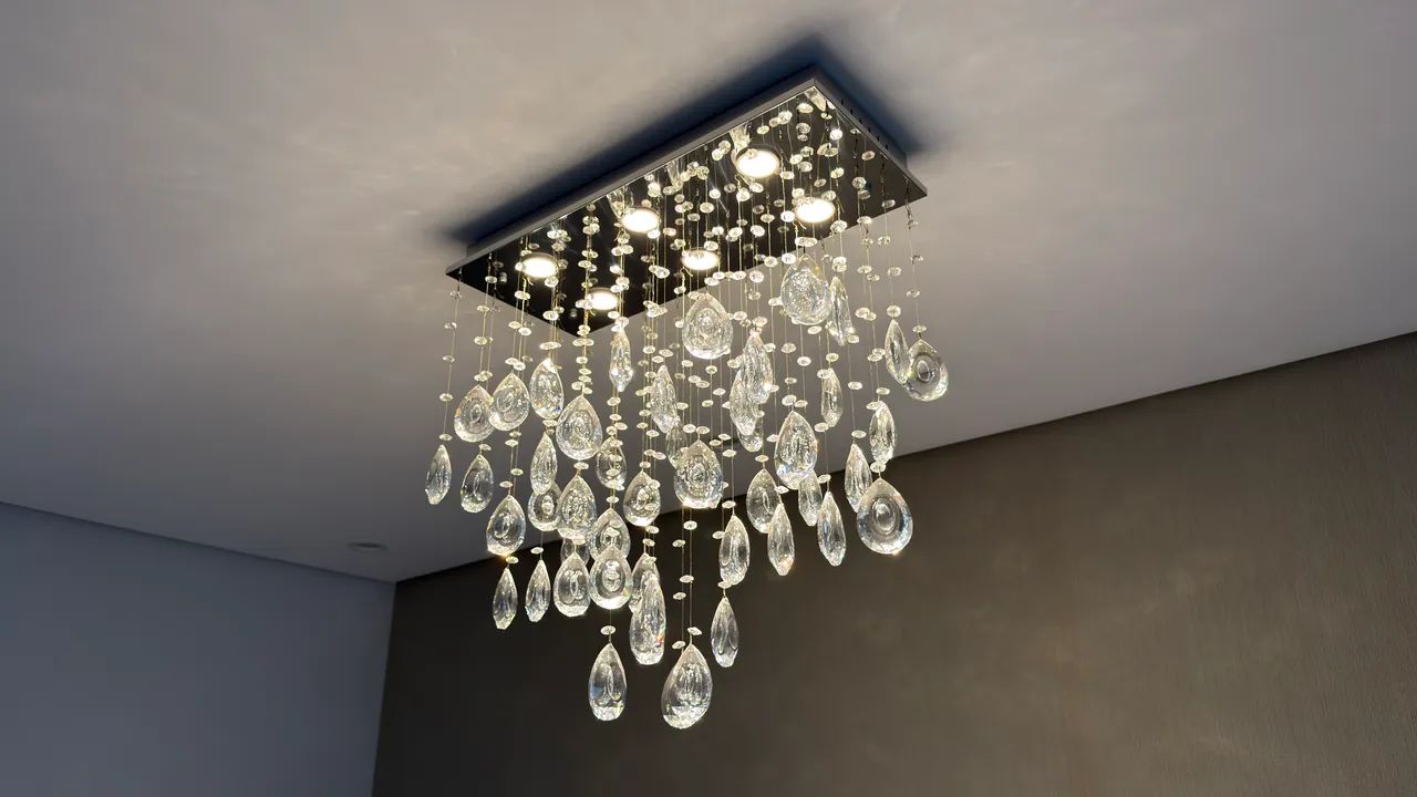 Lustre cristais 60cm