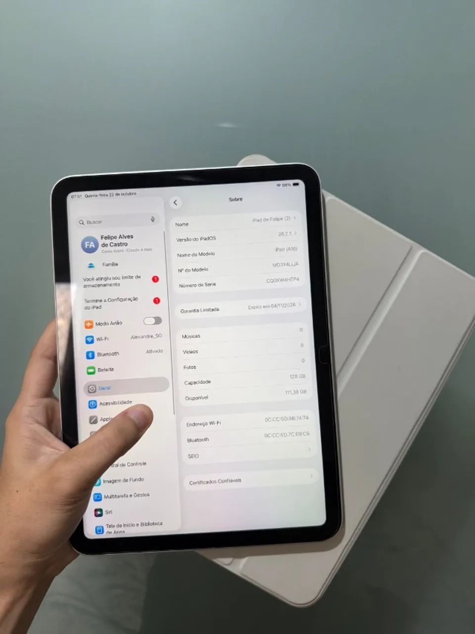 IPAD 11 (A16) 128GB - ACEITO OLX PAY - Foto 2