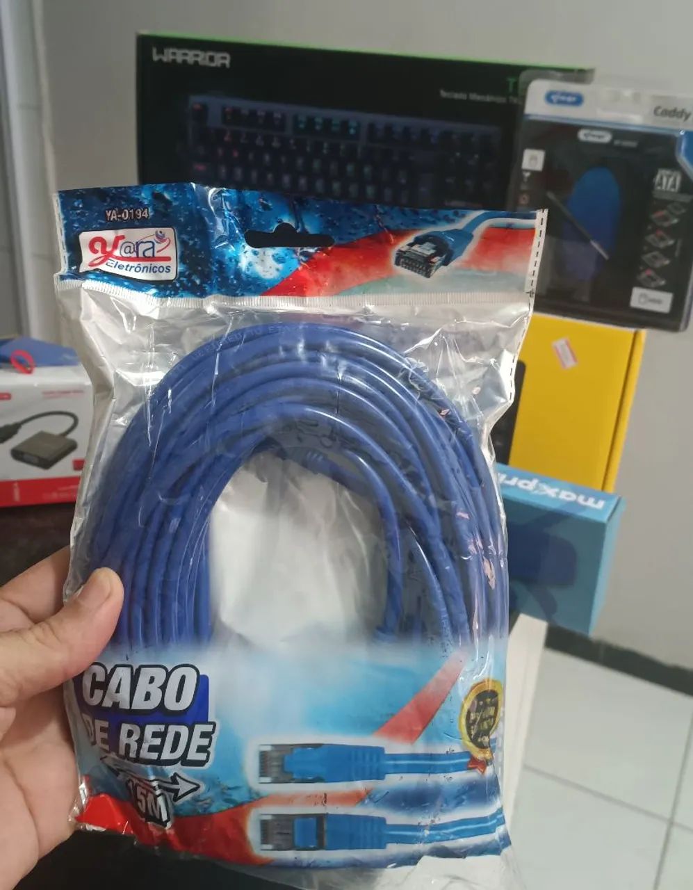Cabo de Rede 15 Metros CAT5 Crimpado Ethernet