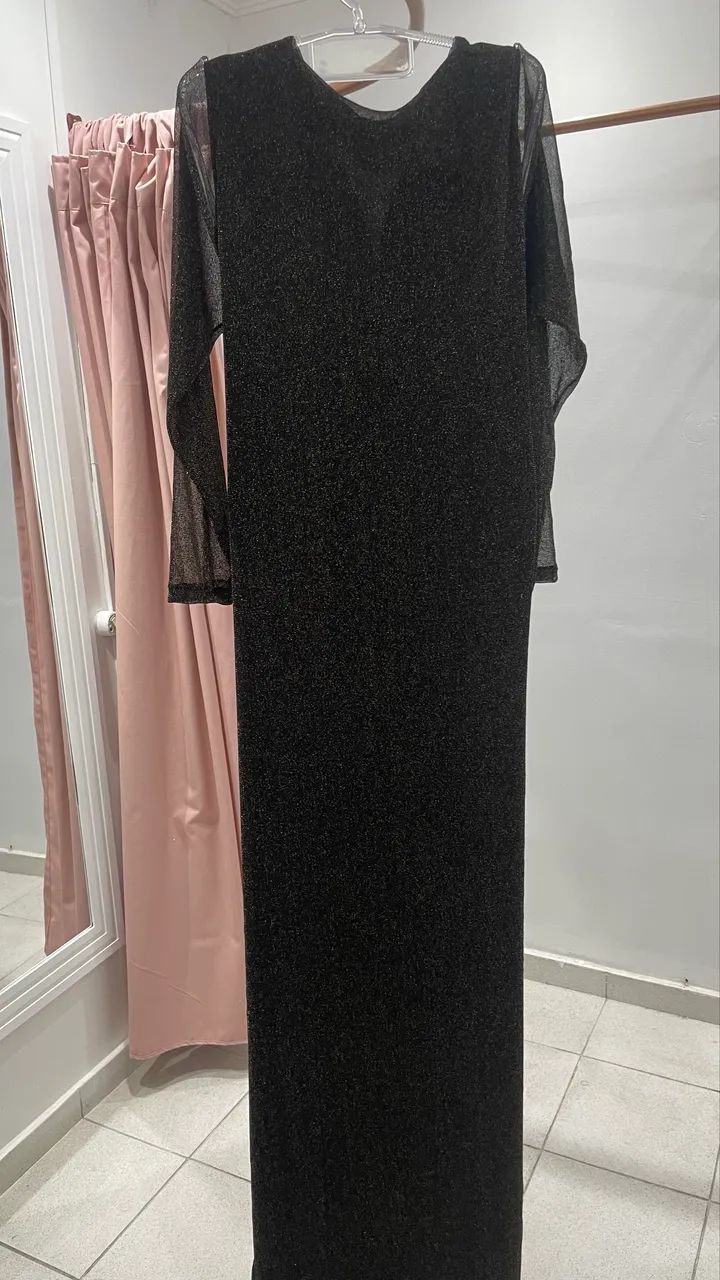 Vestido lurex preto com dourado  - Foto 4