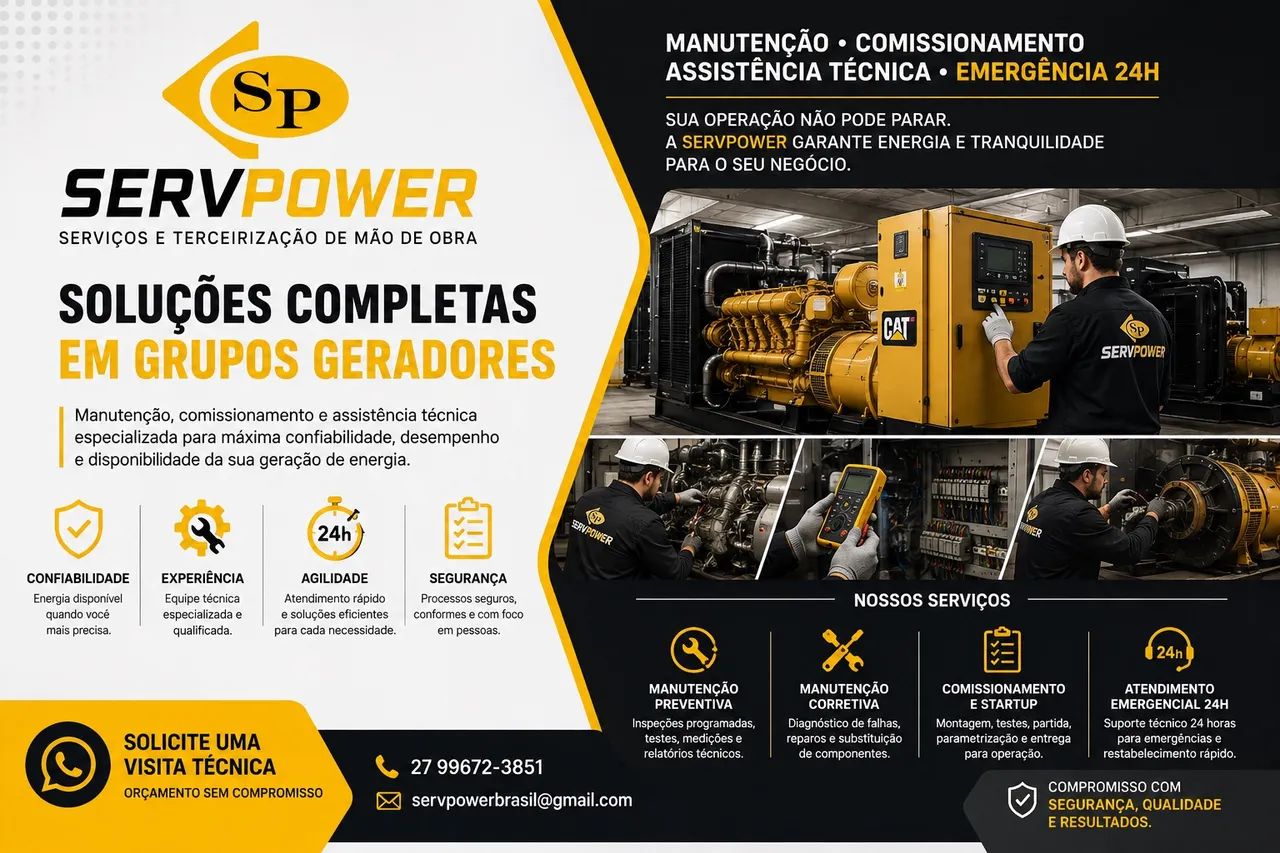 Manutenção de geradores  