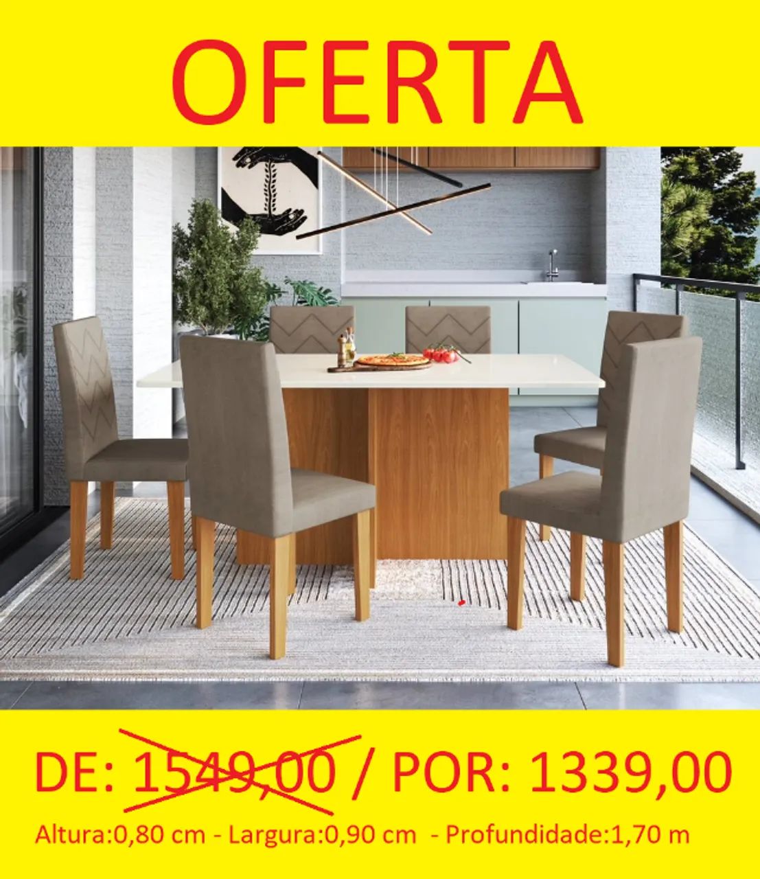 Mesa de jantar 6 cadeiras ofertão - a pronta entrega  - Foto 2