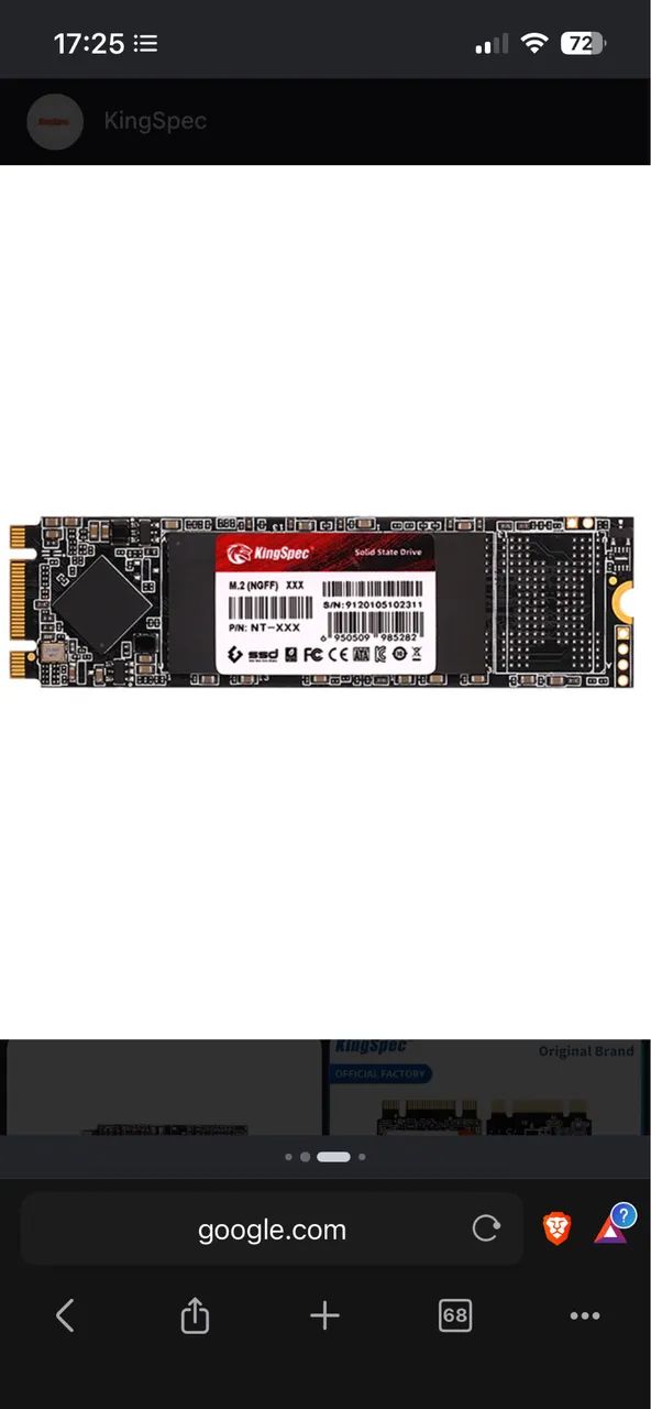 Ssd m2 sata 480gb kingspec