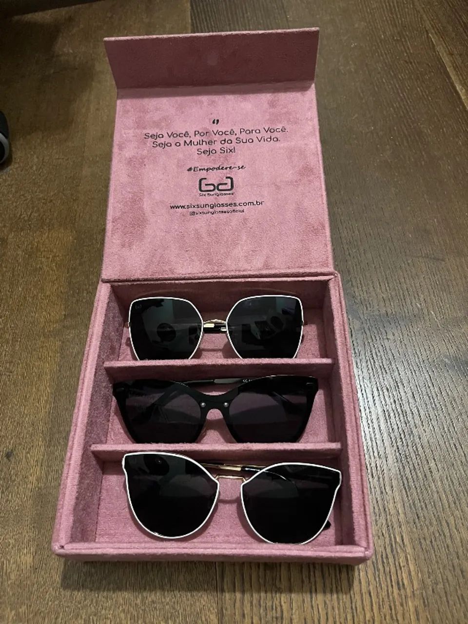 Kit 3 maxi óculos de sol com estojo Six Sunglasses
