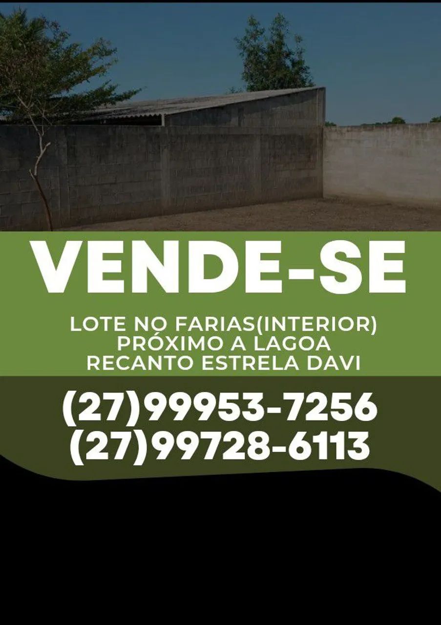 Vendo lote no Farias(Interior)