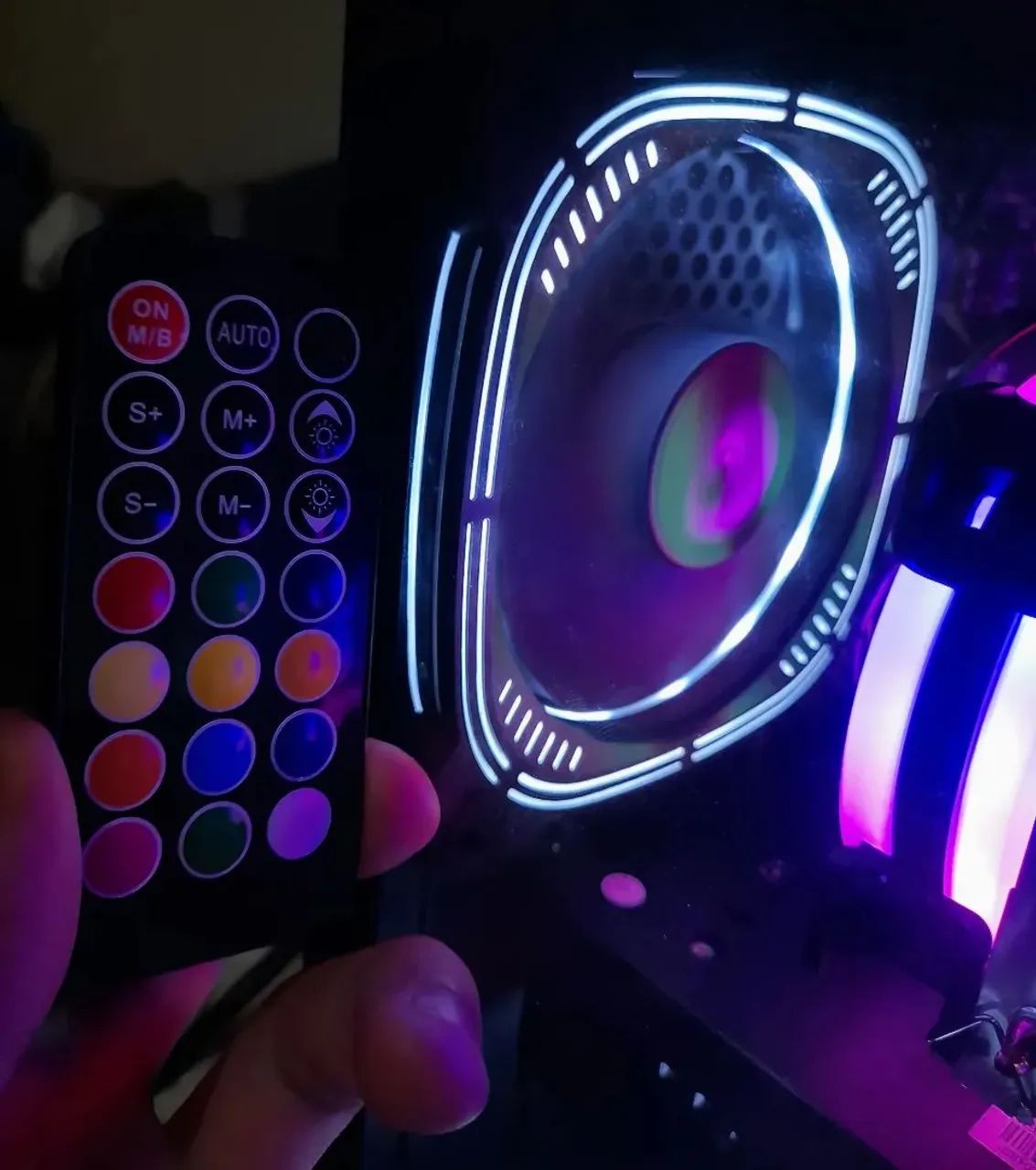 Dez Ventoinhas Rise Mode Aura Pro Black Argb - Foto 5