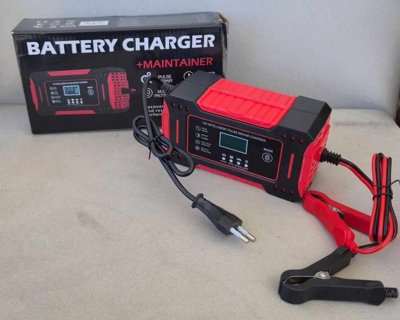 Carregador Inteligente de Bateria 12V 6A com Função Reparo | Carro, Moto e Caminhão