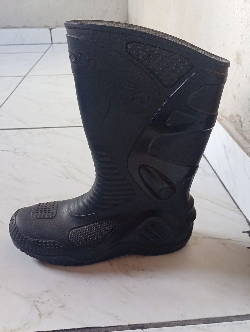Bota cano longo de chuva 
