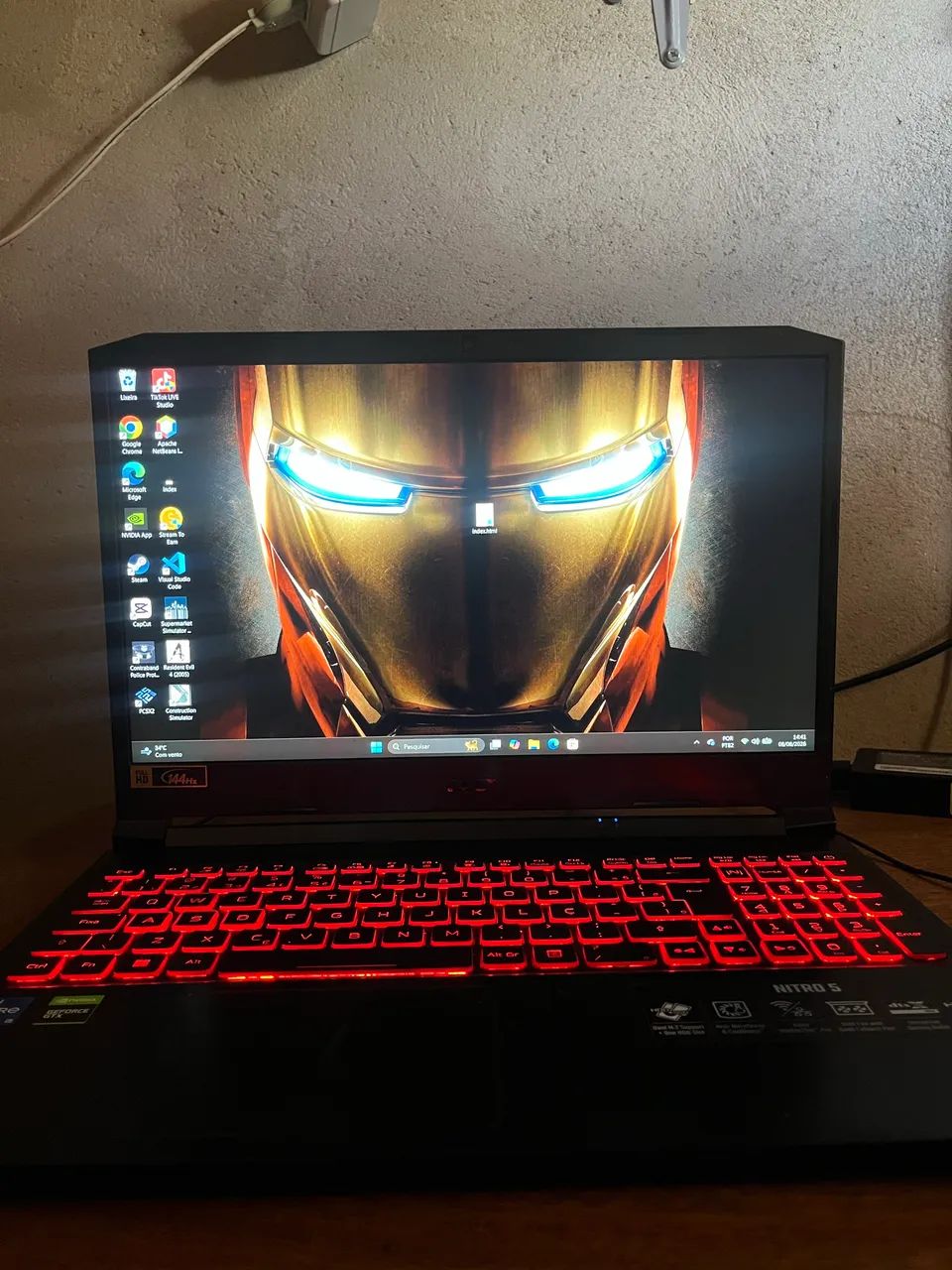 Vende se notebook gamer acer nitro 5 GTX 1650 8gb de ram - Foto 3