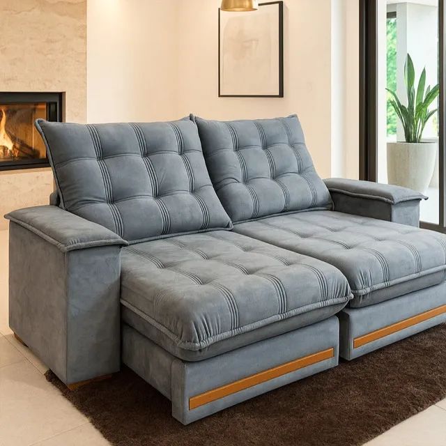 Sofás Retrátil e Reclinável Três Lugares D45 2.00M Aurora (Entrega Grátis!) - Foto 2