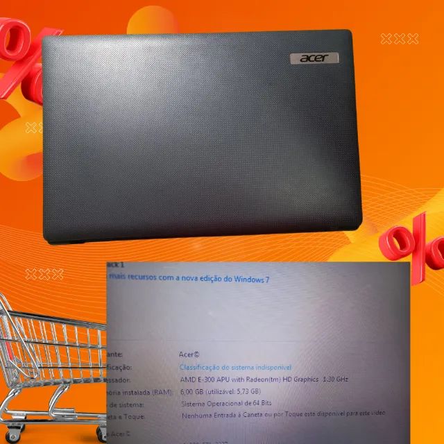Notebook Acer Aspire 5250 - 6GB RAM, HD 200GB - Foto 2