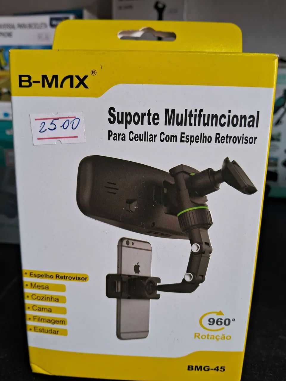 Suporte Multifuncional  para espelho retrovisor B-Max BMG-45