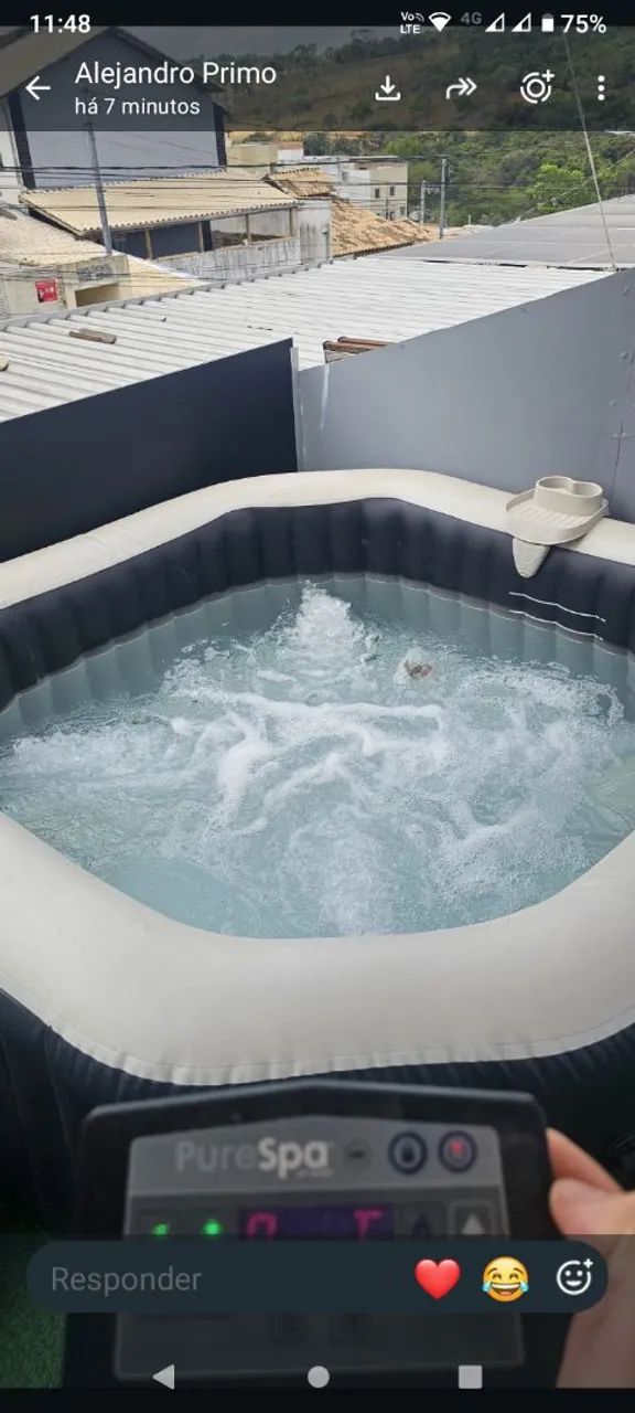 Spa inflável com aquecedor,hidro e super hidro - Foto 3