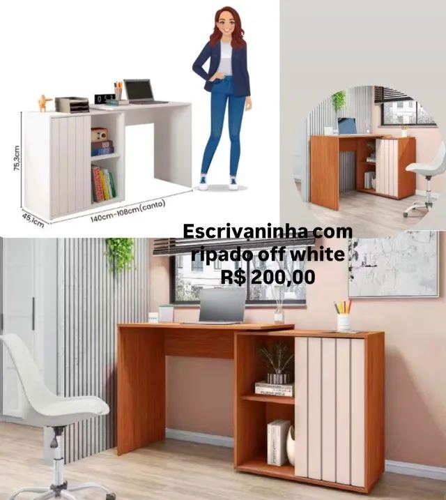 Escrivaninha em MDF, NOVA na caixa - Foto 3