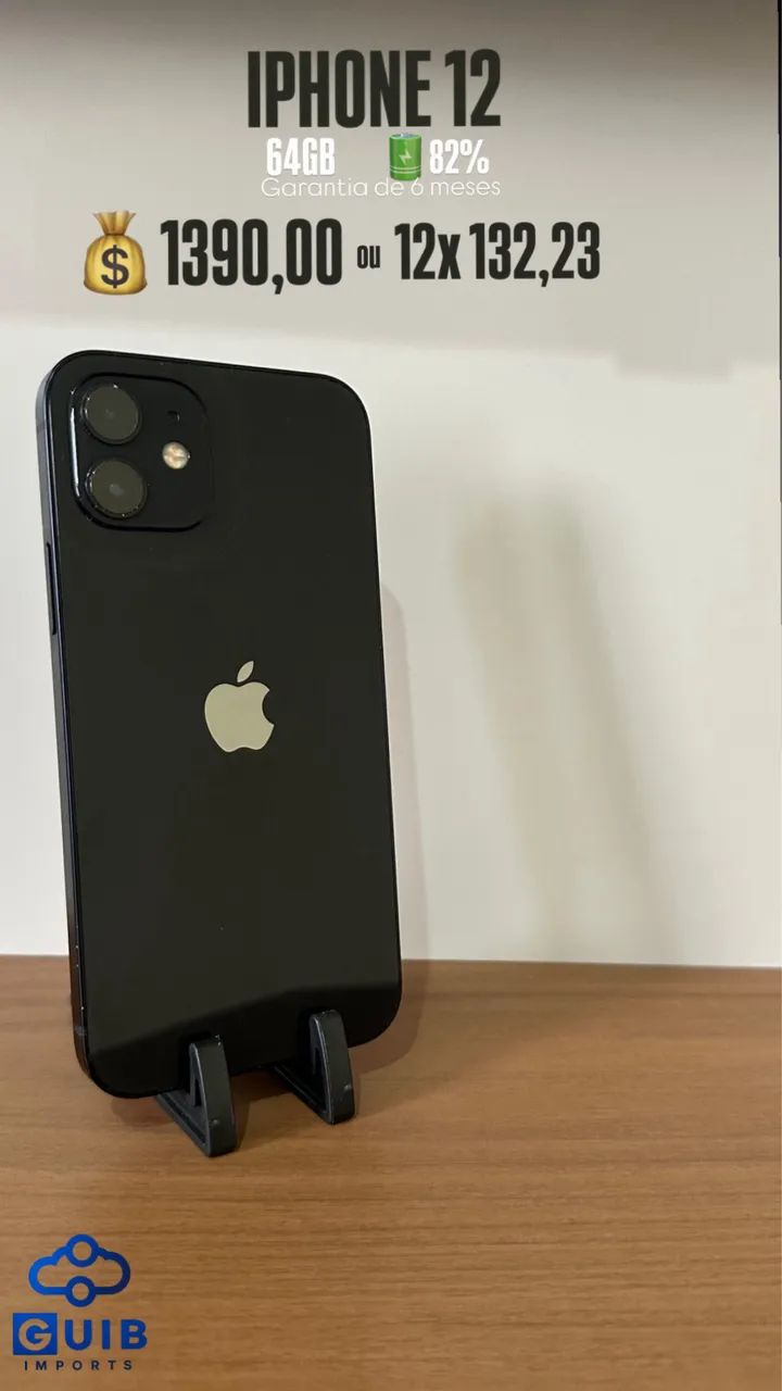 iPhone12 64GB黒 iPhone 12 64GB Preto semi novo 89% - Direct Z