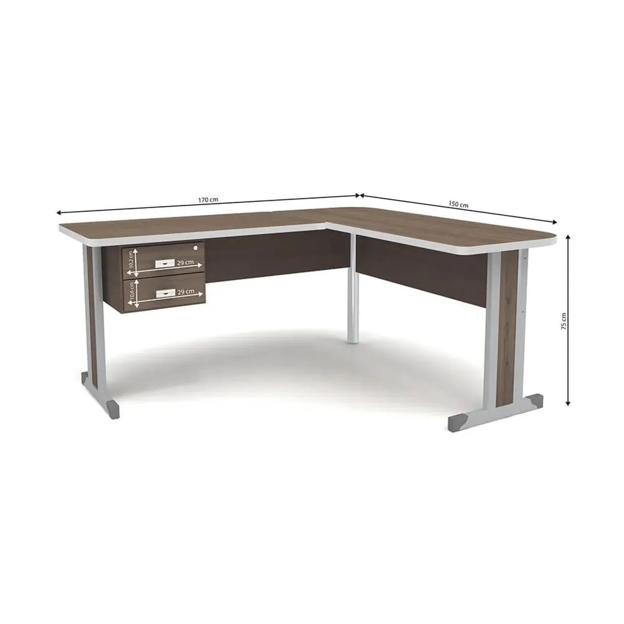 Mesa de Escritorio em L Kappesberg