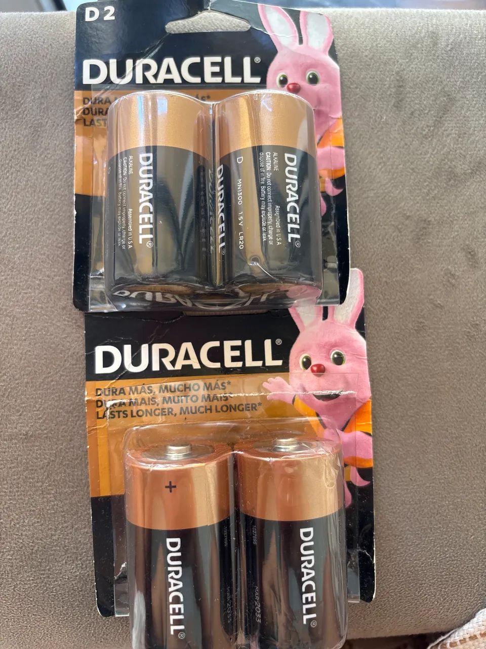 Pilhas D2 Duracell 