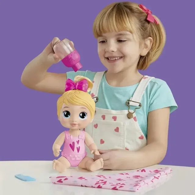 Boneca Baby Alive Harper Hug Bebe Shampoo Loira Hasbro NOVA - Foto 4