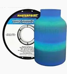 Filamento 3D PLA Fosforescente Natural Rainbow 1kg MasterPrint Impressora 3D BAMBU LAB