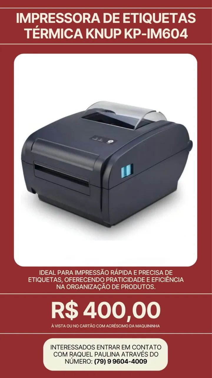 Impressora térmica de etiqueta