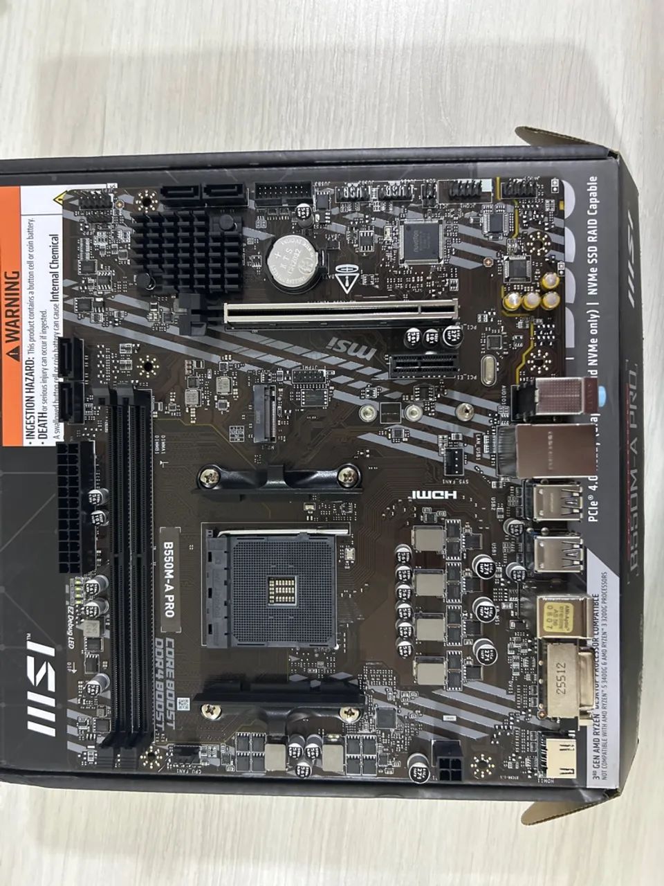 Placa Mãe B550M AMD nova sem uso - Foto 2