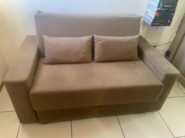 sofá cama 2 lugares 600 reais