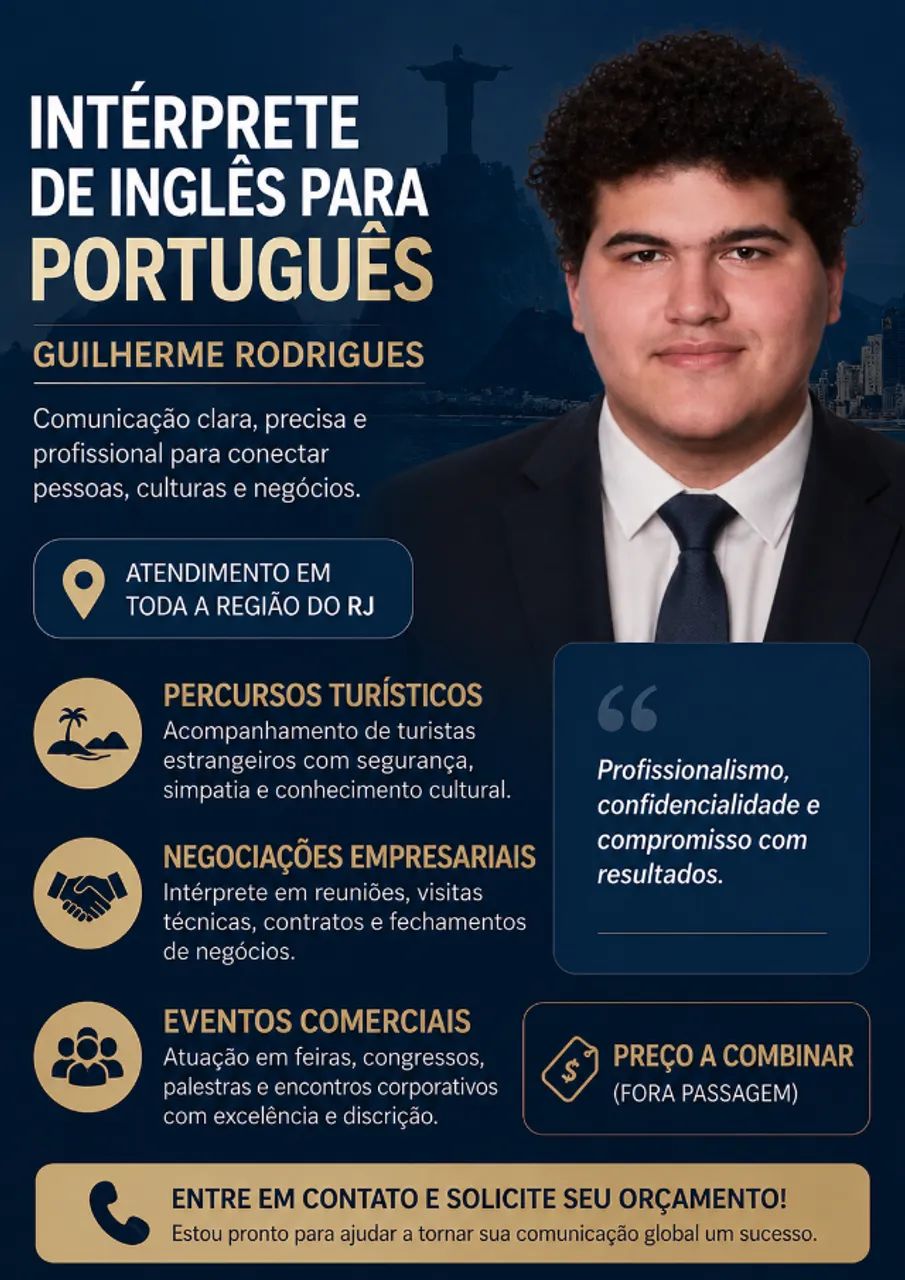 Intérprete Profissional de Inglês para Português