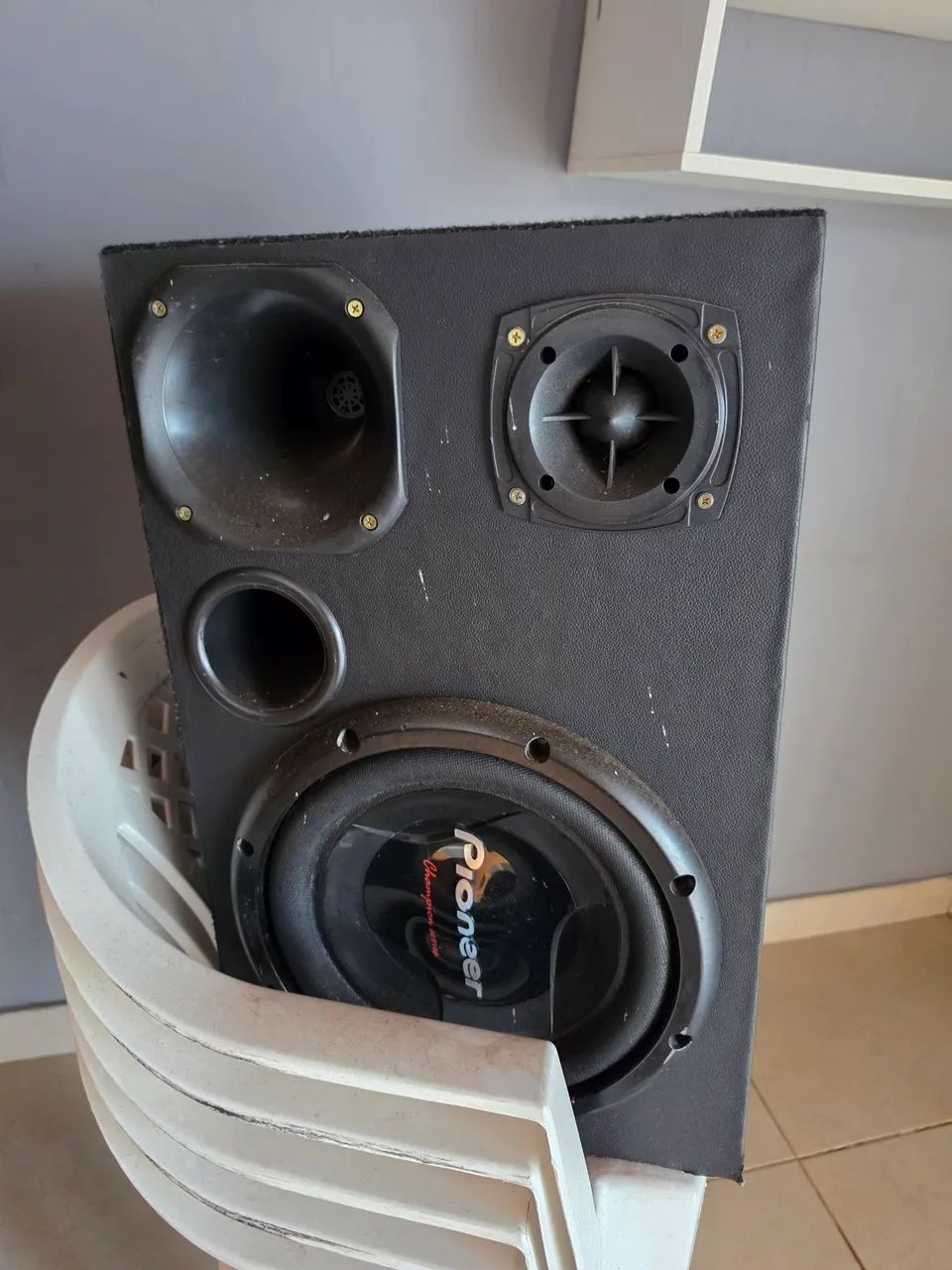 Caixa trio sub Pioneer com modulo