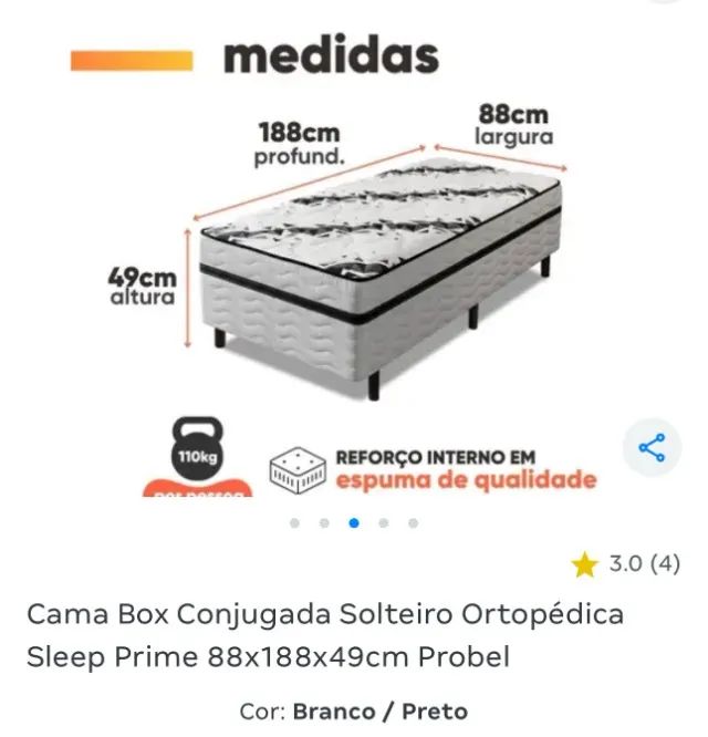 Cama Box Conjugada Solteiro - Foto 3