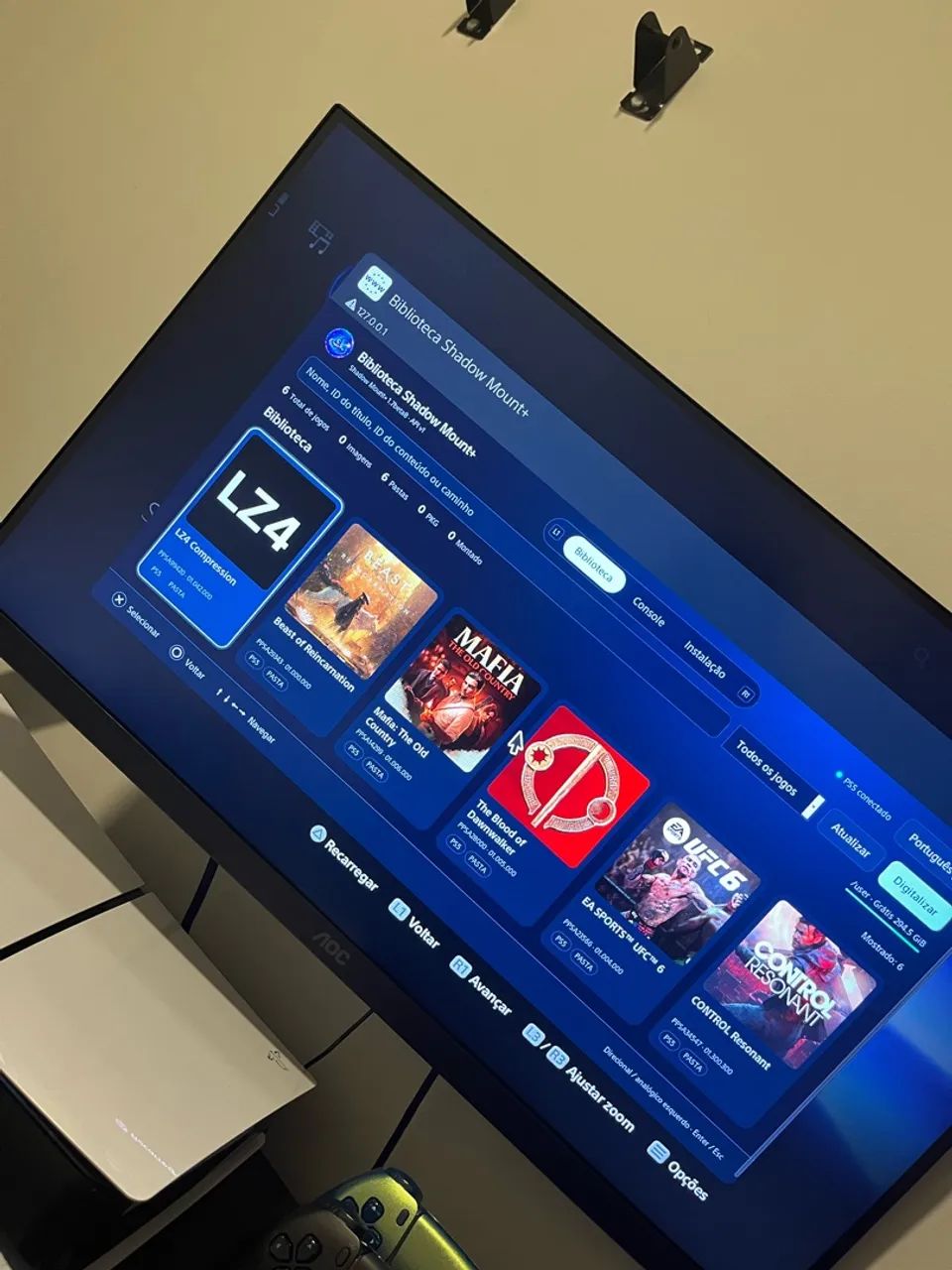 Ps5 Slim Desbloqueado 2 controles e base - Foto 3