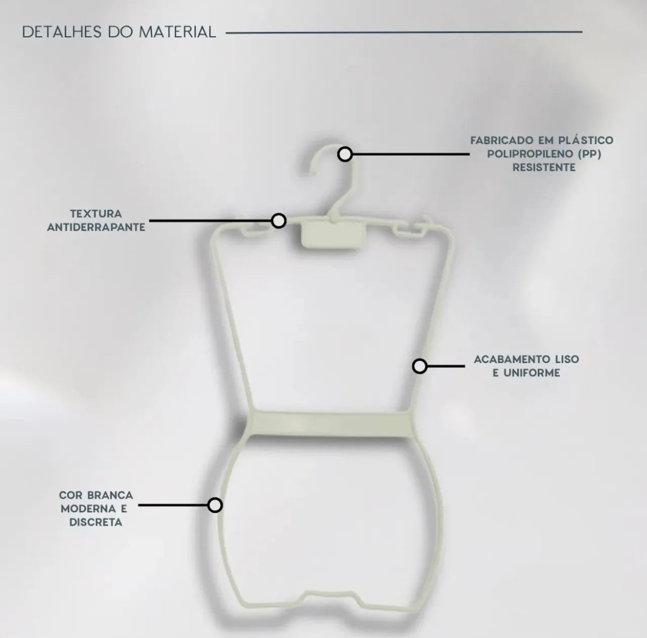 Cabide Silhueta Infantil Branco