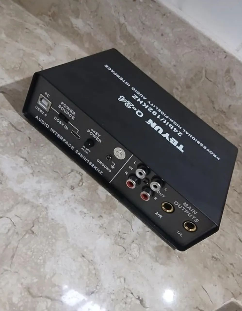 Interface de Áudio Placa de Som Teyun Q-24 - 24-Bit/192kHz USB