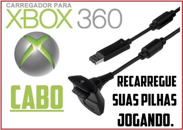 Cabo Carregador Para Controle Xbox 360 - carregue suas pilhas jogando