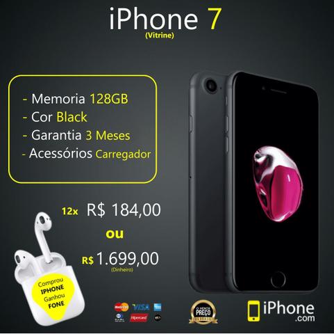 IPhone 7 128GB | Black | Somos Loja Física | Aceitamos Troocas
