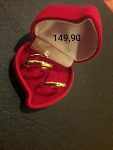 Promoção alianças banhadas a ouro 18 k +Estojo a pronta entrega   - Foto 2
