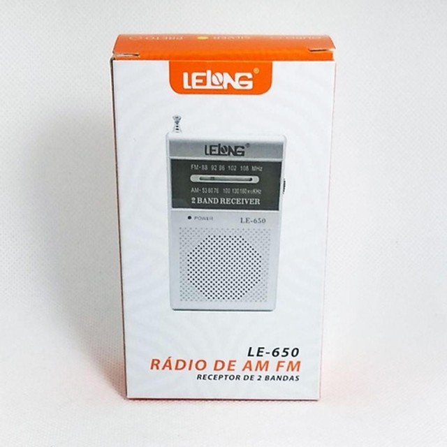 Rádio De Bolso Amfm Prateado Le650-Lelong-Fone Ouvido - Foto 3