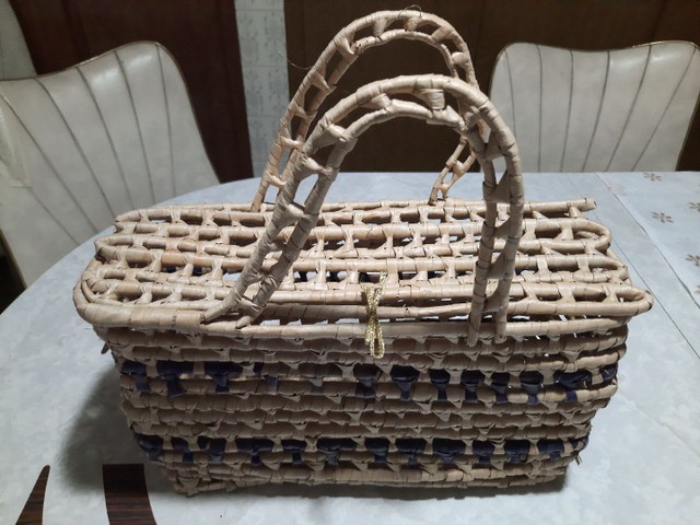 Bolsa de Palha, moda Praia e Piscina. Pouco usada.  - Foto 3