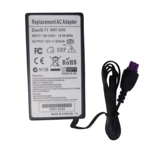 Fonte Para Impressora Hp 32v 625ma Bivolt Plug Roxo - Foto 3
