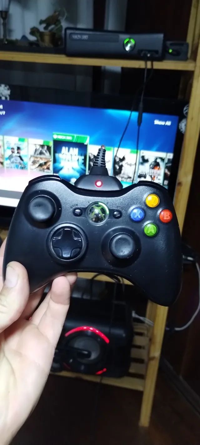 Xbox 360 Slim Ltu+ Kinect + 2 Controles - Roda Qualquer Jogo