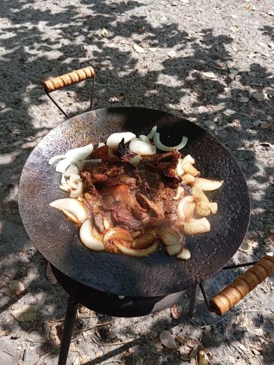 Frigideira feito do disco de arada. - Foto 4