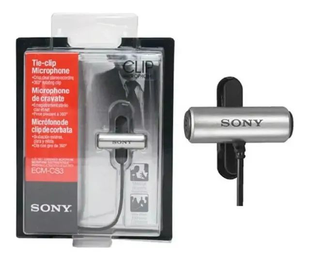 Microfone Sony Ecm-cs3 Condensador Omnidirecional Cor Prateado - Foto 5