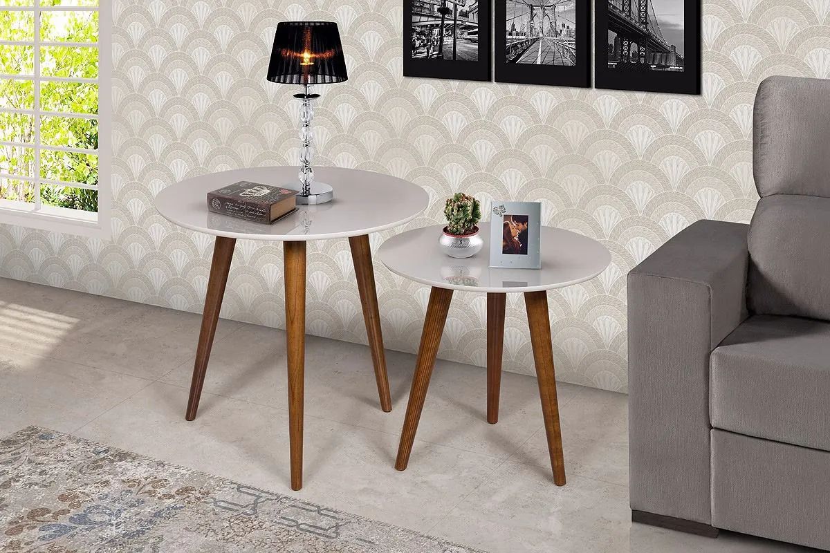  Promoção conjunto Mesa de Canto/Centro Redonda  novas . - Foto 3