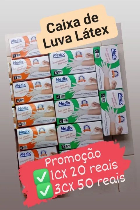 PROMOÇÃO CAIXA LUVA LÁTEX 