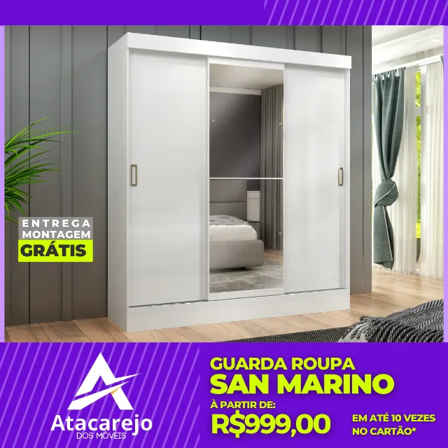 Guarda Roupa Casal Entrega e Montagem Gratis